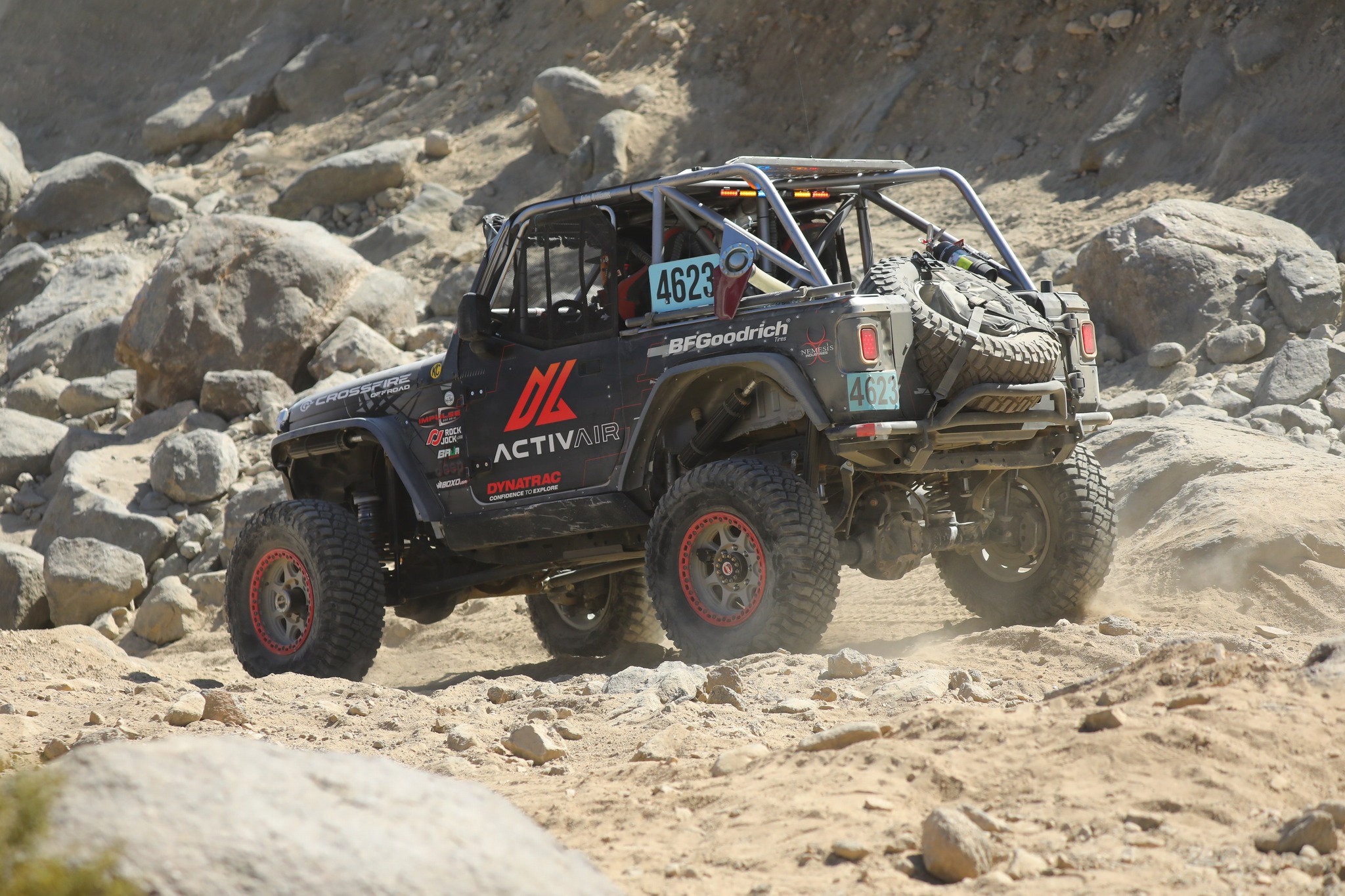 Race truck in action